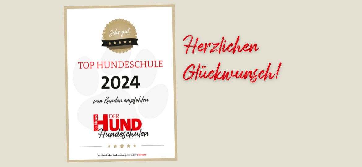 Hier siehst du die Hundeschulen, die mit dem Top Hundeschule 2024 Award ausgezeichnet worden sind.